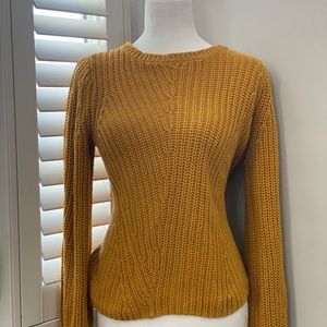 LOFT Mustard Cableknit Sweater